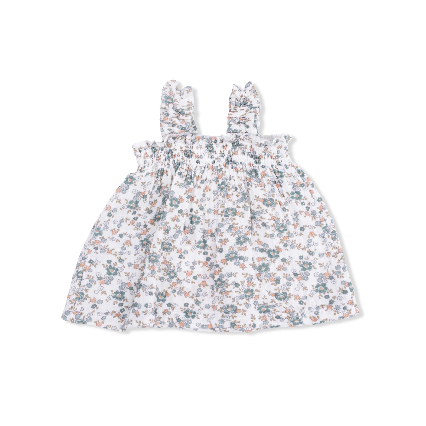 Camille Floral Ruffly Strap Top And Bloomer Set