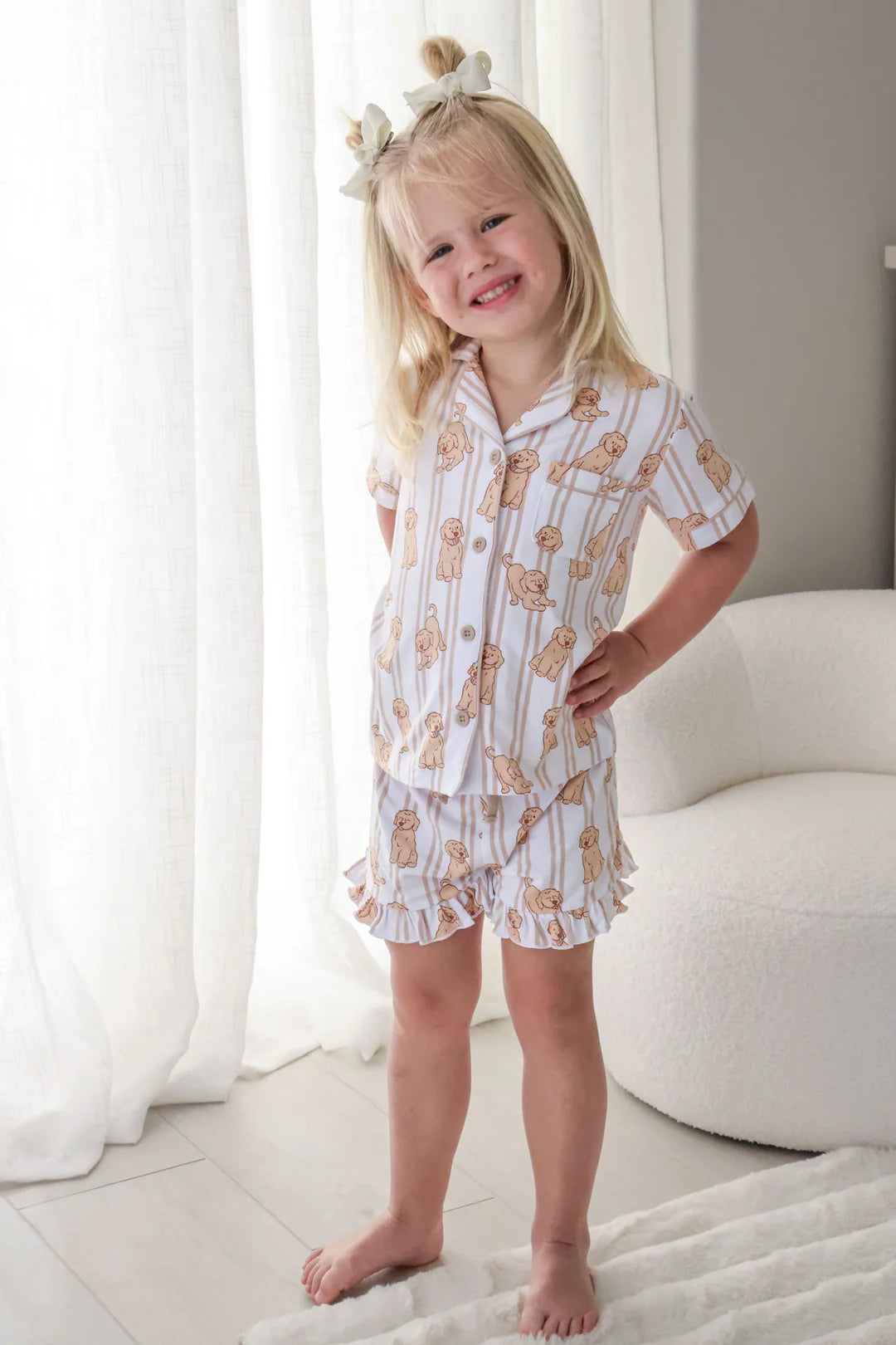 Girl’s Two Piece Short Lounge Set | Ruff Life