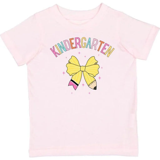 Kindergarten Pencil Bow Short Sleeve T-Shirt