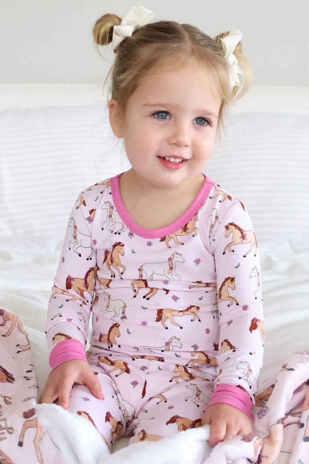 Two Piece Pajama Set | Pony Club Pink