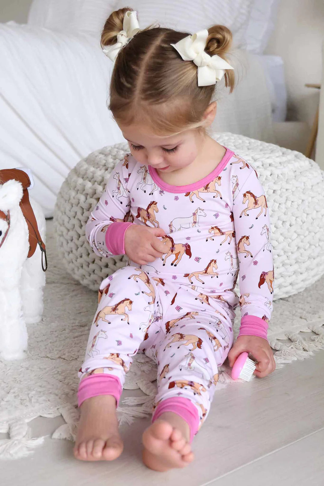 Two Piece Pajama Set | Pony Club Pink