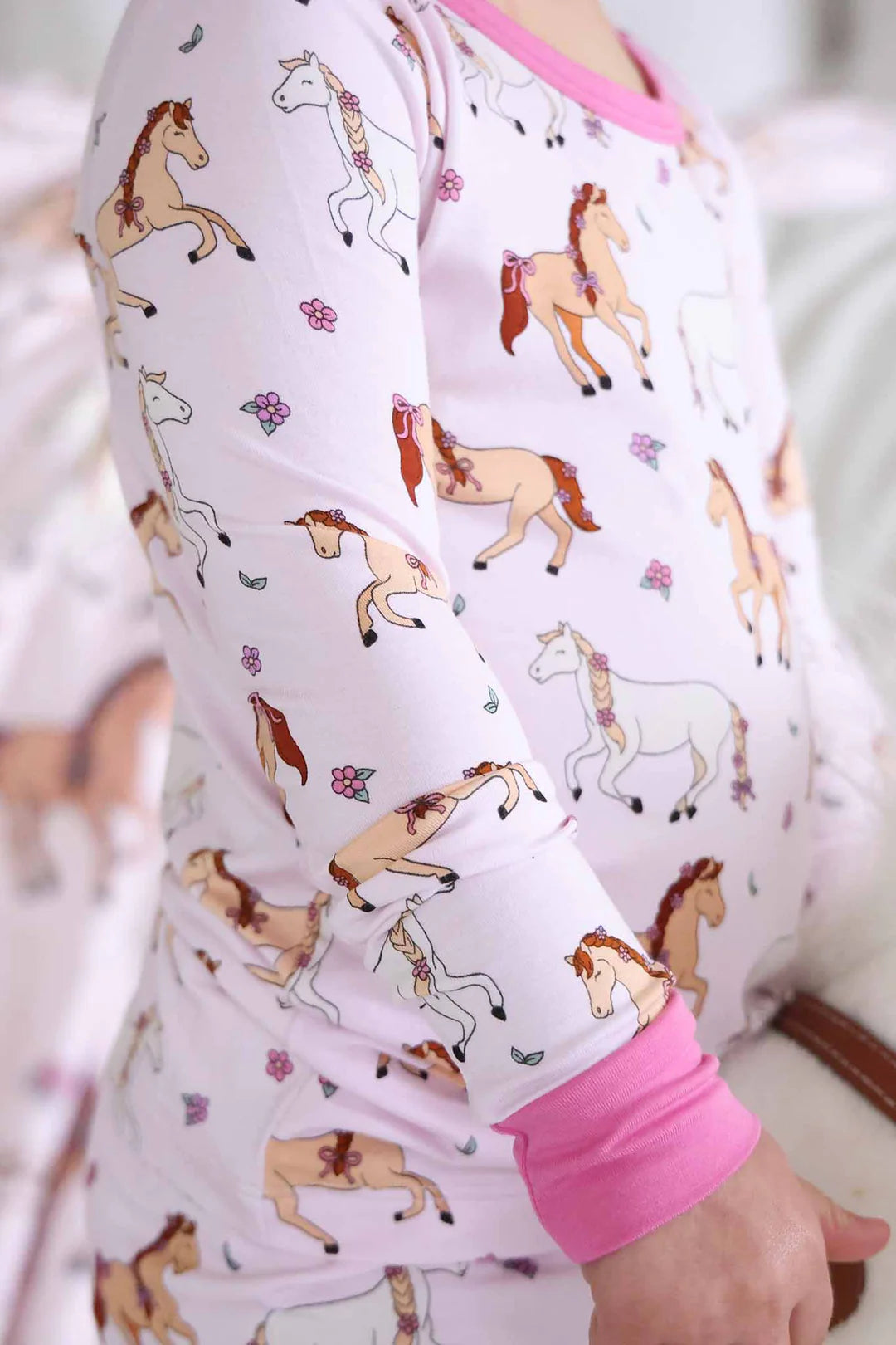 Two Piece Pajama Set | Pony Club Pink