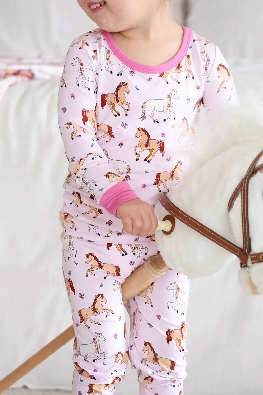 Two Piece Pajama Set | Pony Club Pink