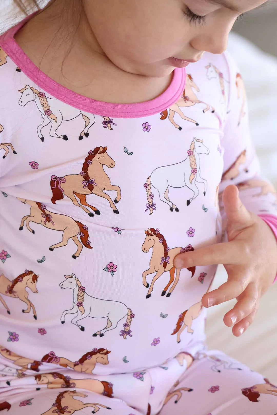 Two Piece Pajama Set | Pony Club Pink