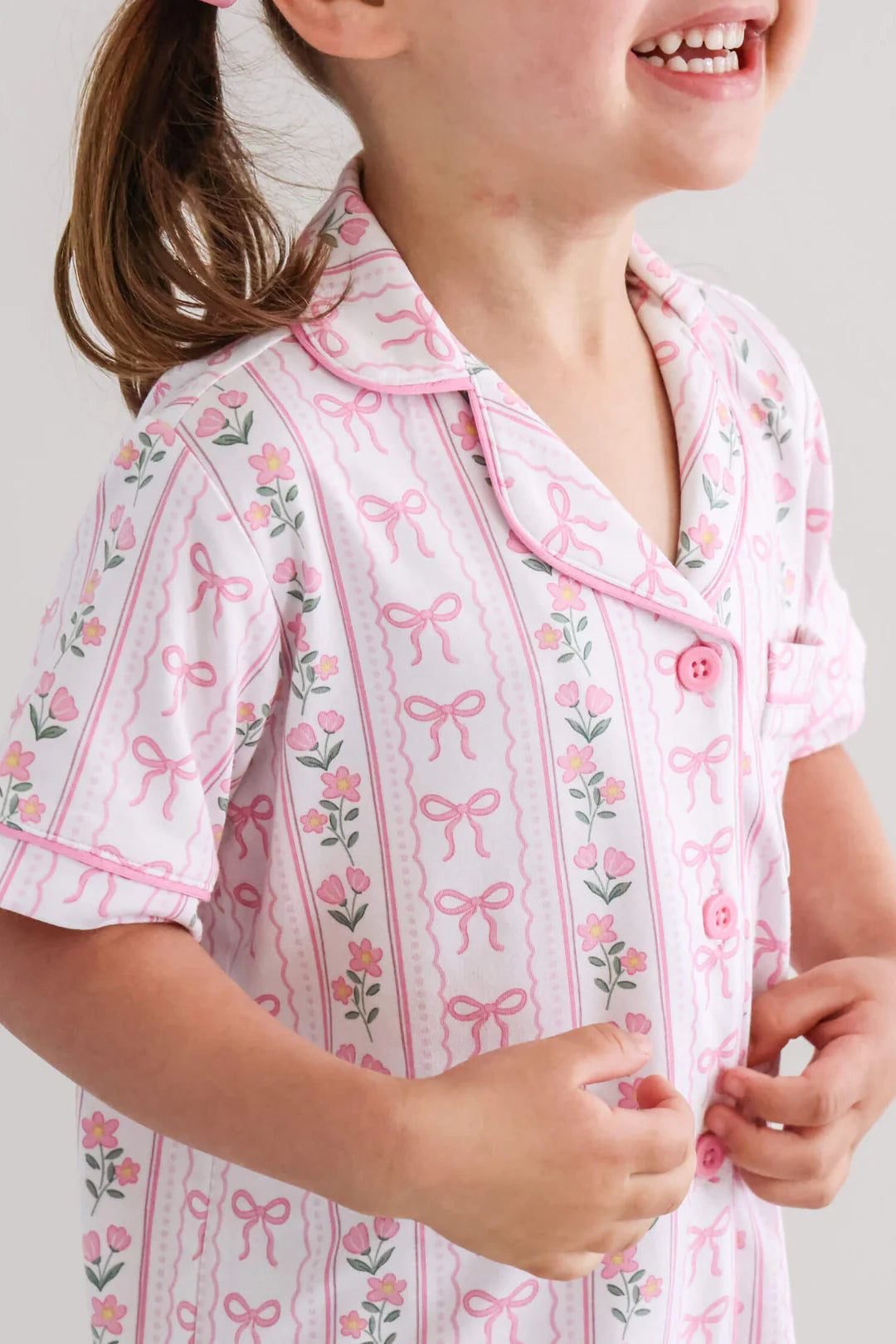 Girl’s Two Piece Short Lounge Set | Coquette Garden