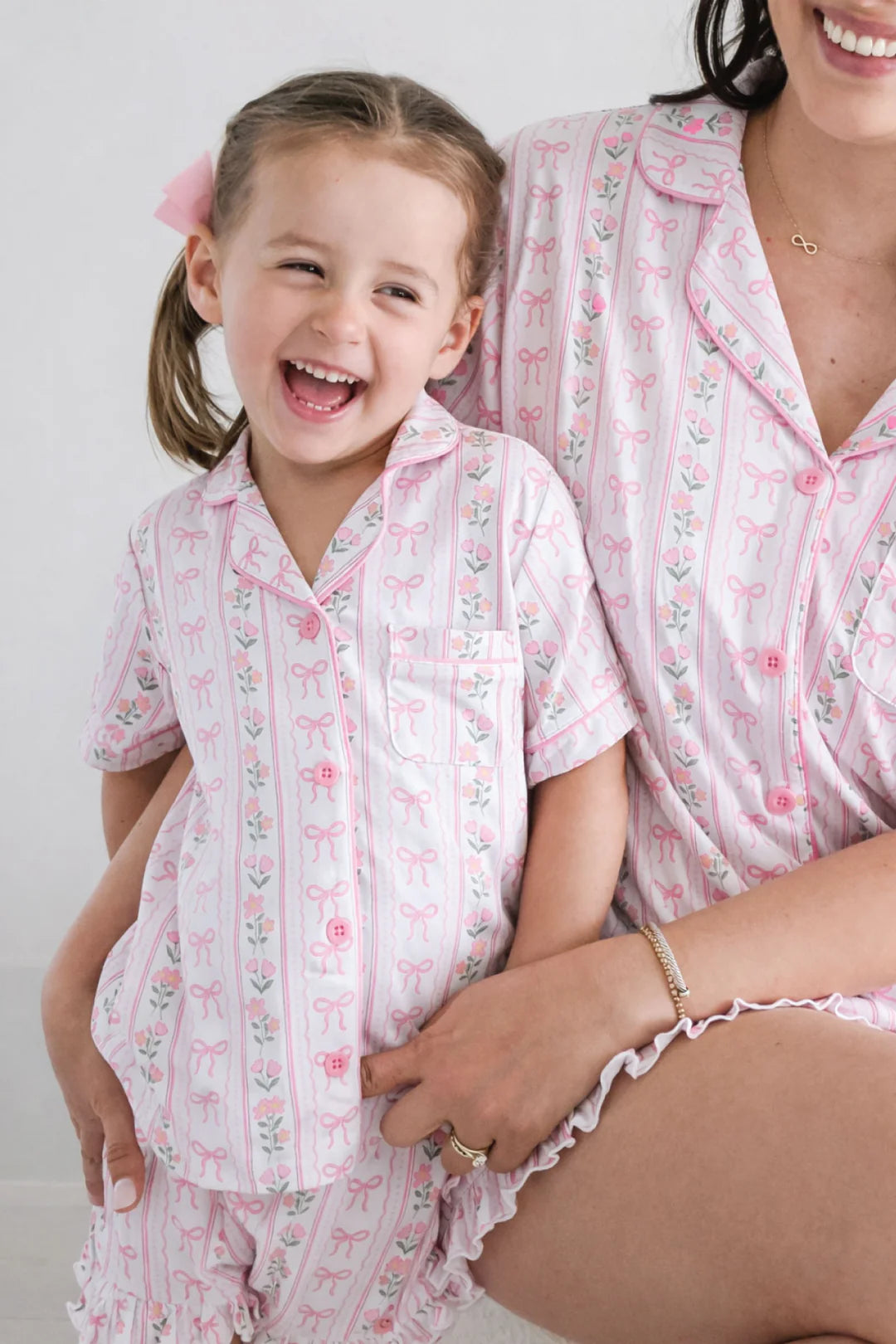 Girl’s Two Piece Short Lounge Set | Coquette Garden