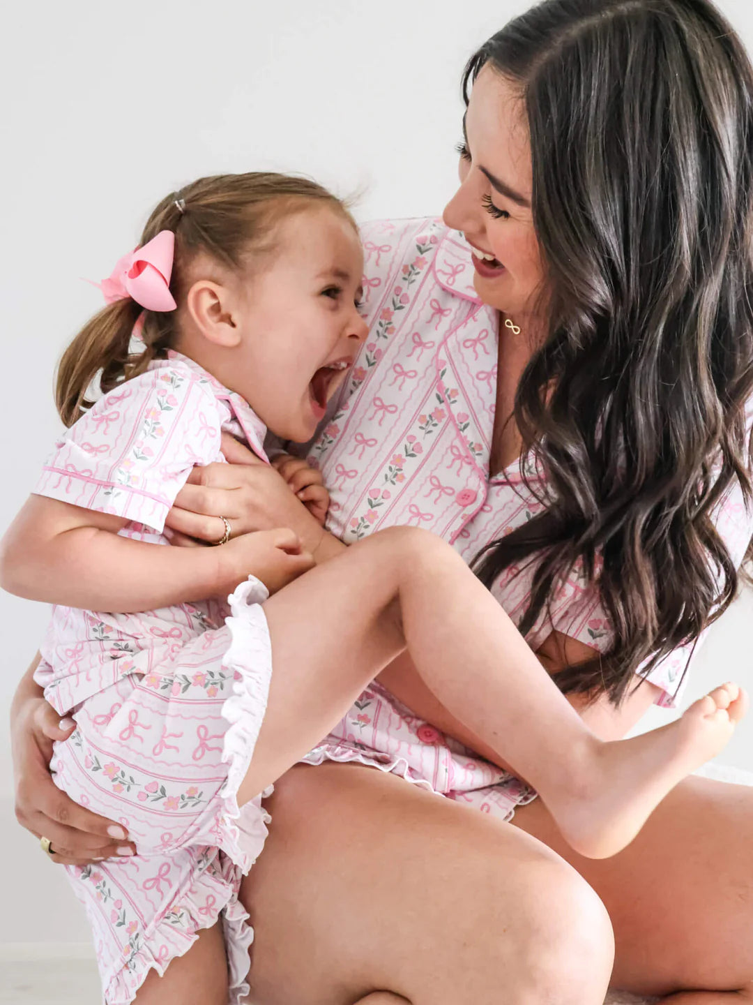 Girl’s Two Piece Short Lounge Set | Coquette Garden