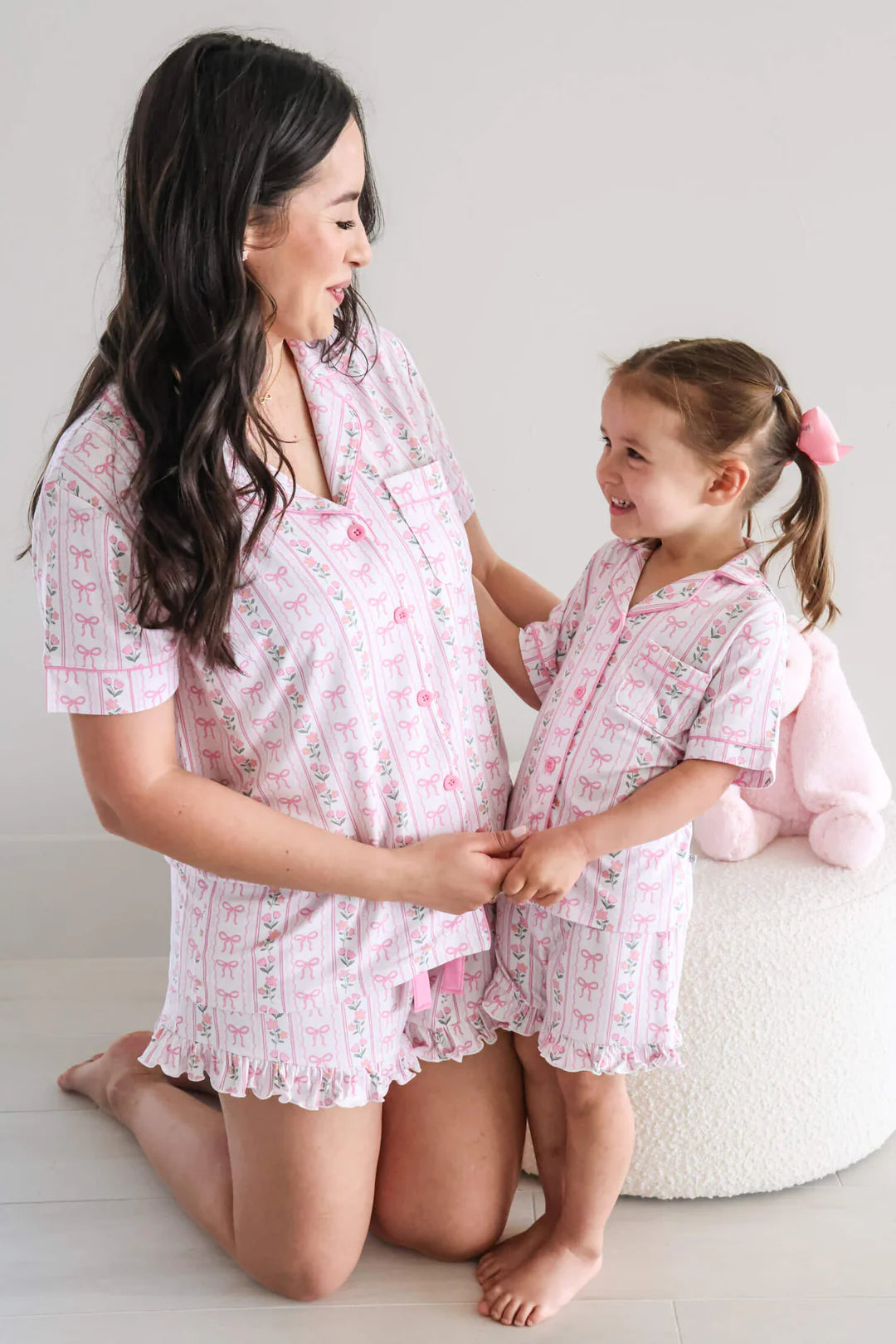 Girl’s Two Piece Short Lounge Set | Coquette Garden