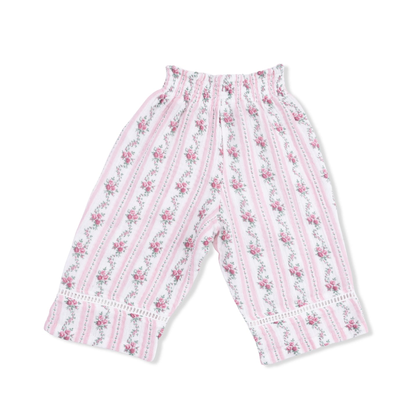 Winding Roses Peplum Tank and Smocked Waist Pants Set