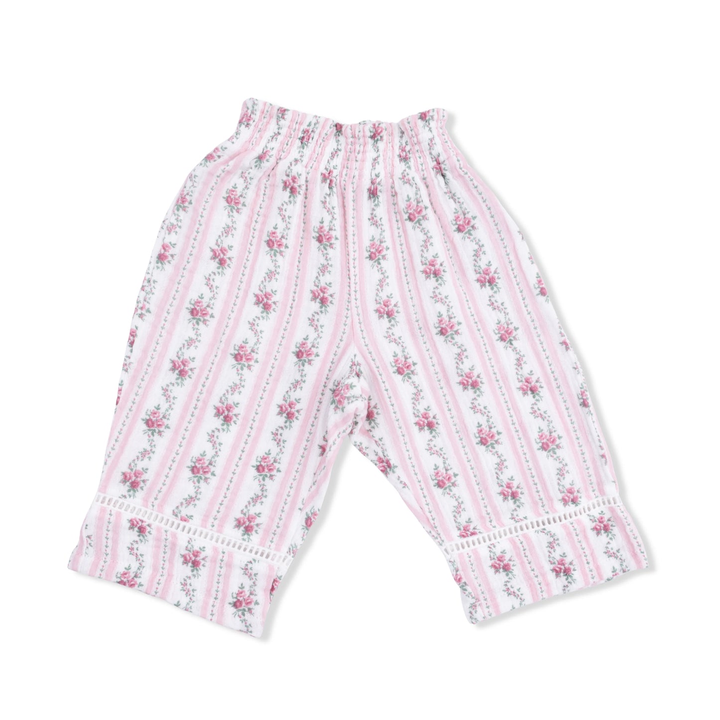 Winding Roses Peplum Tank and Smocked Waist Pants Set