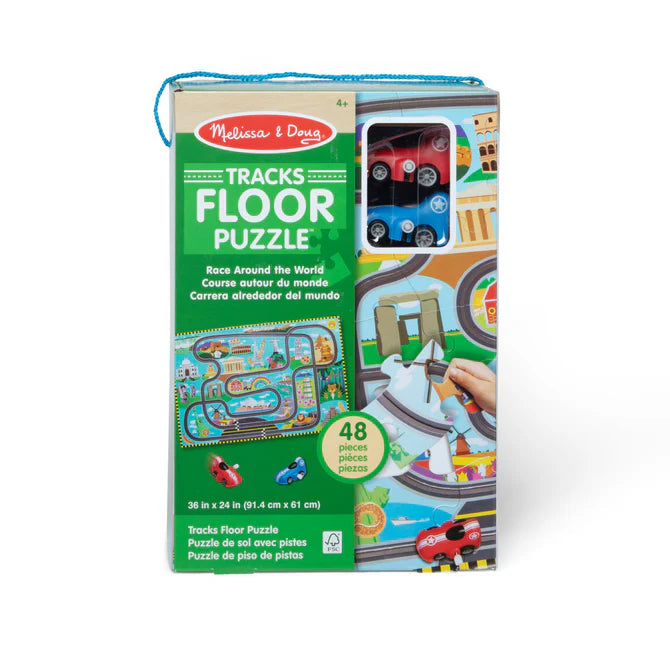 Race Track Floor Puzzle & Play Set