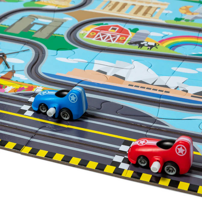 Race Track Floor Puzzle & Play Set