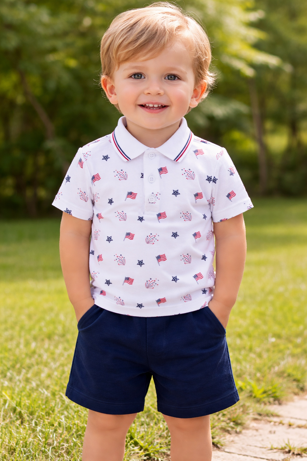 Star Spangled Bermuda Set