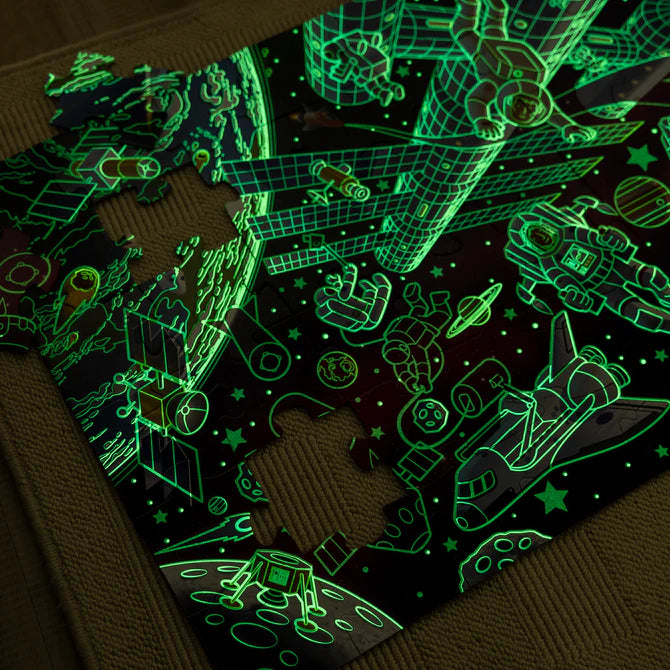 Outer Space Glow in the Dark Floor Puzzle - 48 Pieces