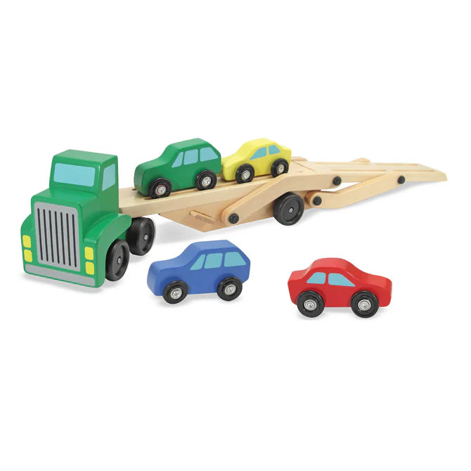 Car Carrier Truck & Cars Wooden Toy Set