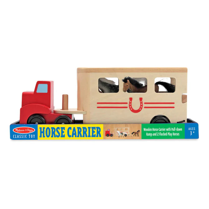 Horse Carrier Wooden Vehicles Play Set