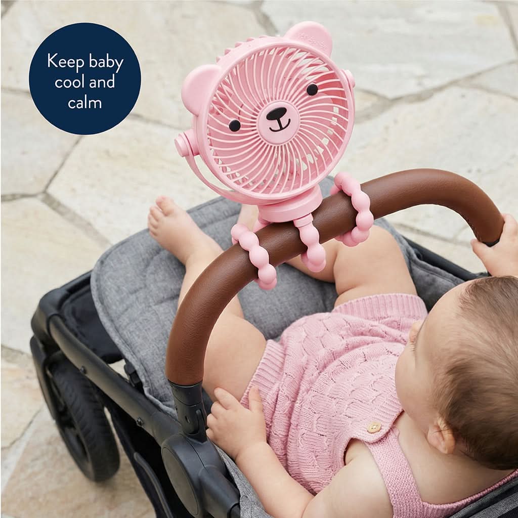 Pink Itzy Breeze 3-Speed Stroller Fan