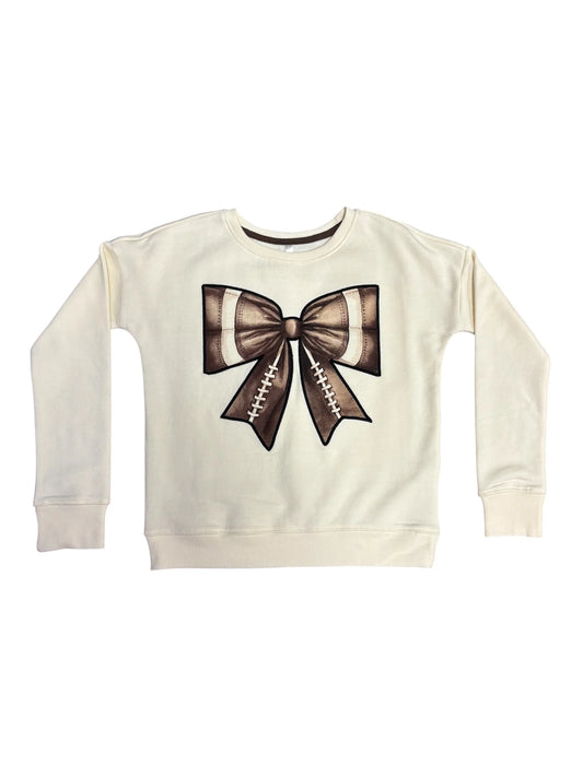 Football Bow Sweatshirt