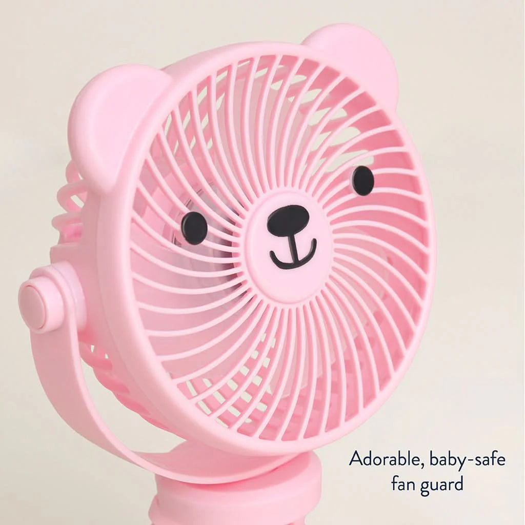 Pink Itzy Breeze 3-Speed Stroller Fan