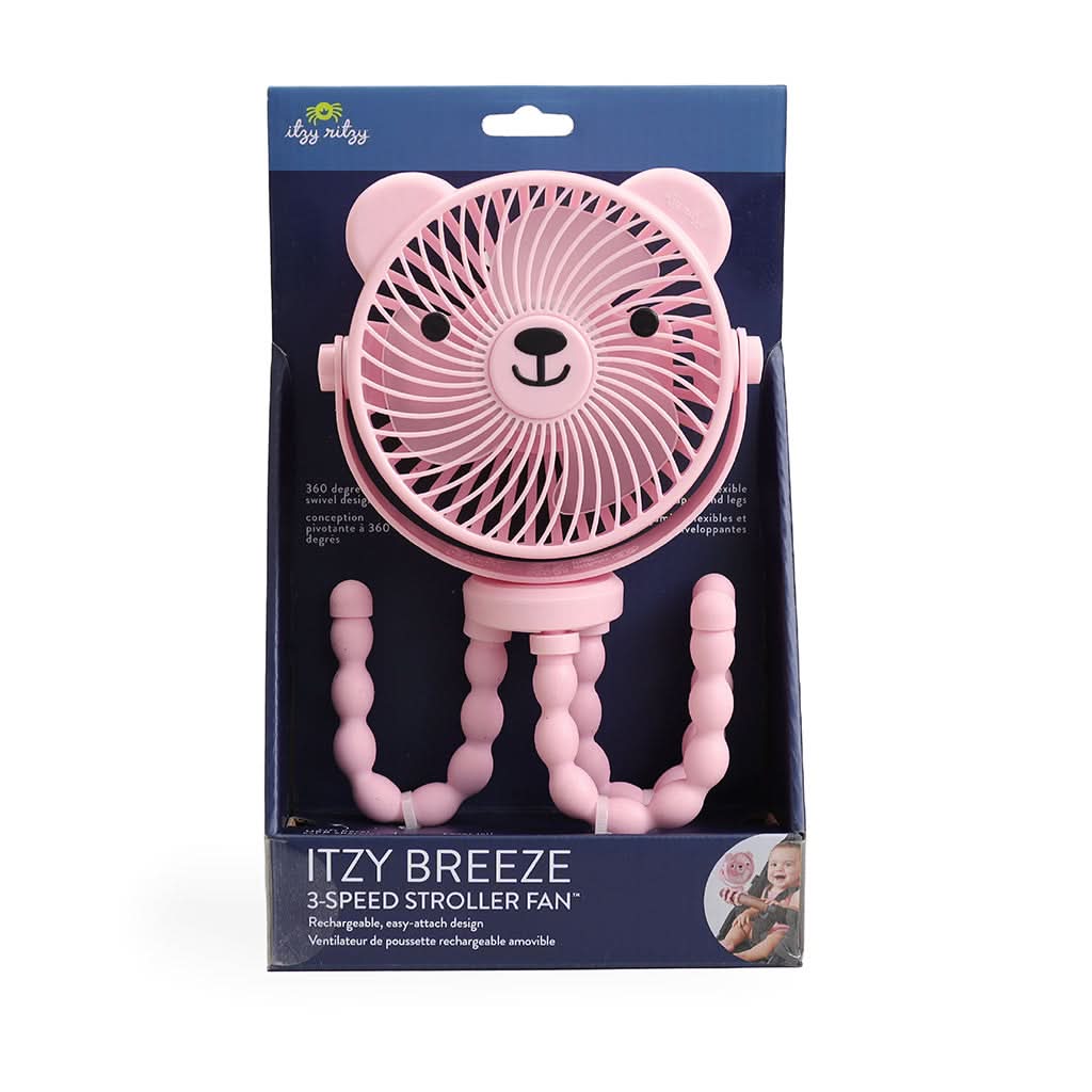 Pink Itzy Breeze 3-Speed Stroller Fan
