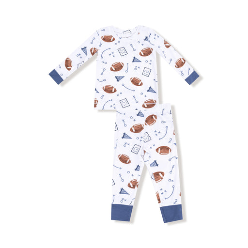 Navy Touchdown Time Long Sleeve Loungewear Set