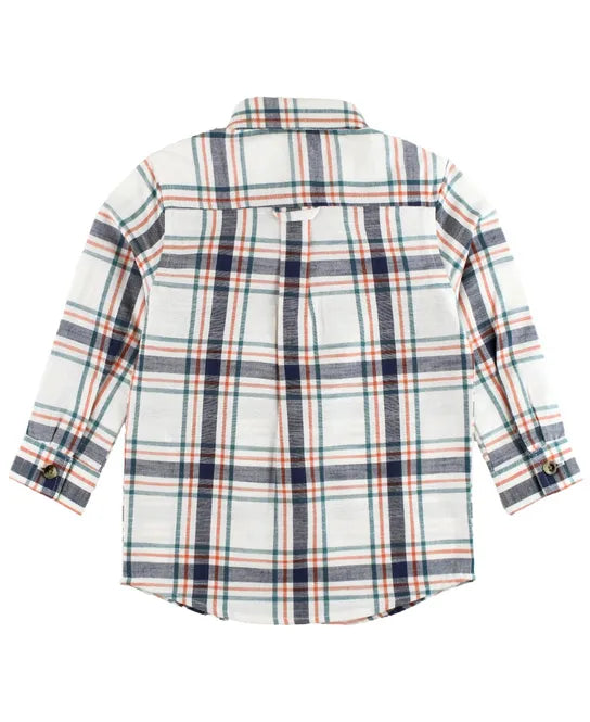 Fall Harvest Plaid Long Sleeve Button Down Shirt