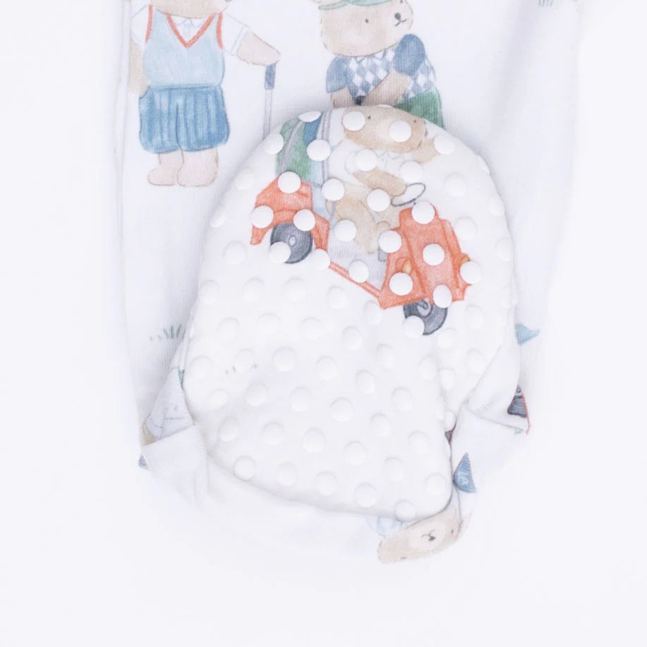 Golfing Teddy Bears 2 Way Zipper Footie