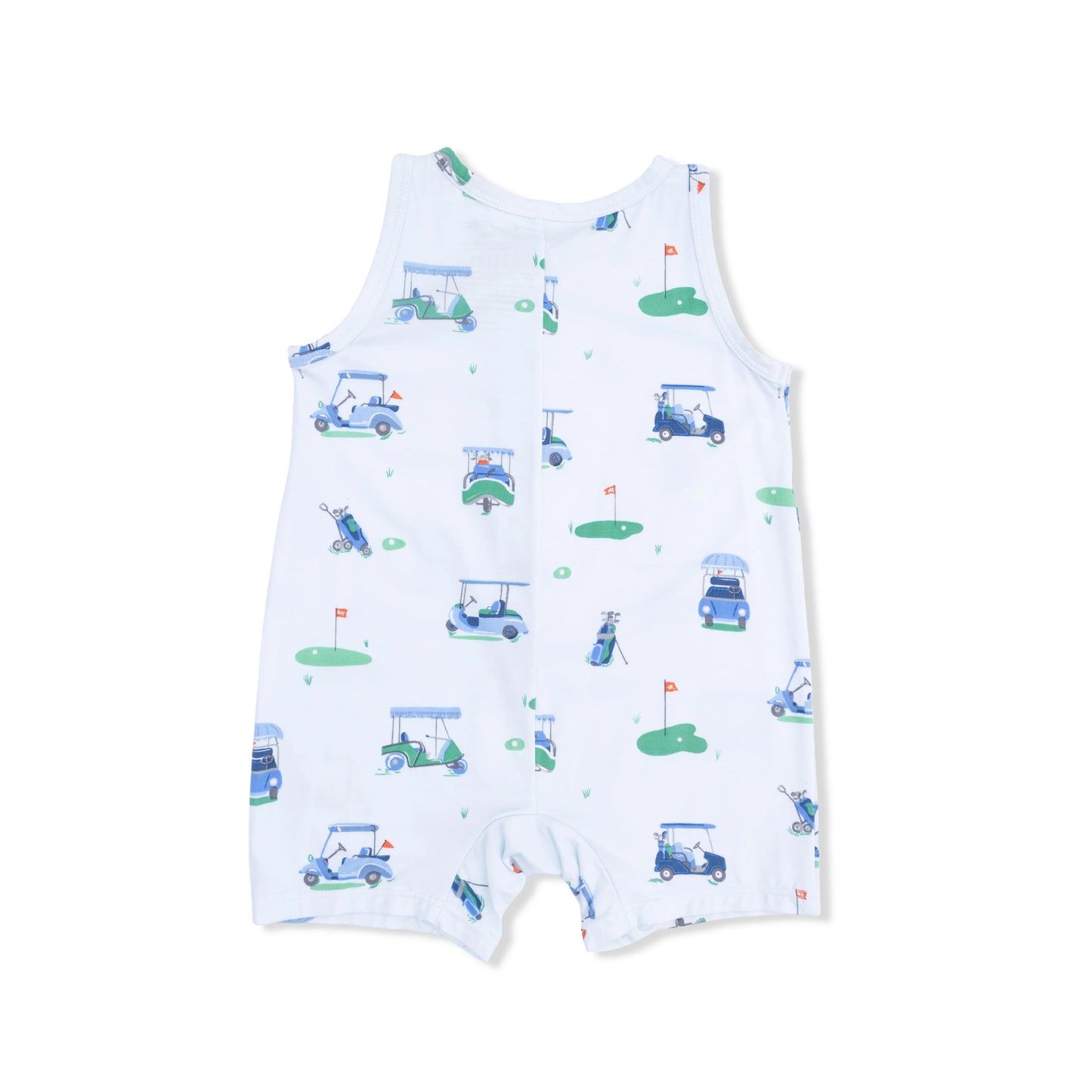 Vintage Golf Carts Blue Sleeveless Shortie Romper