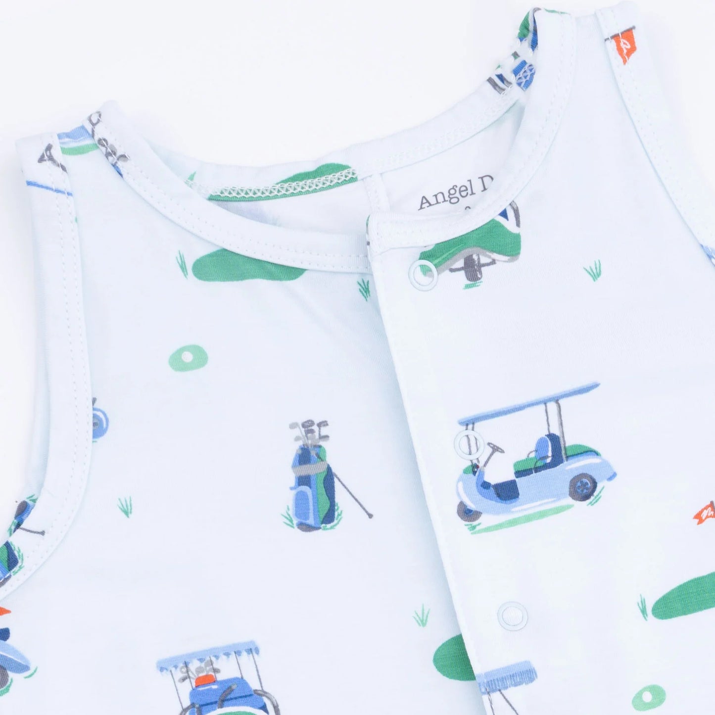 Vintage Golf Carts Blue Sleeveless Shortie Romper