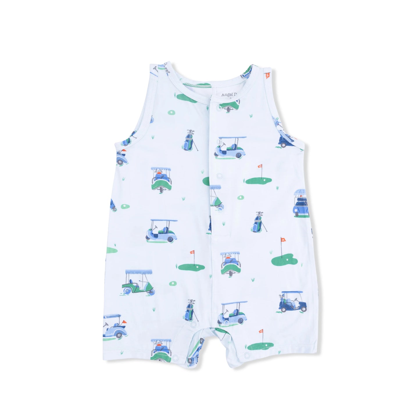 Vintage Golf Carts Blue Sleeveless Shortie Romper