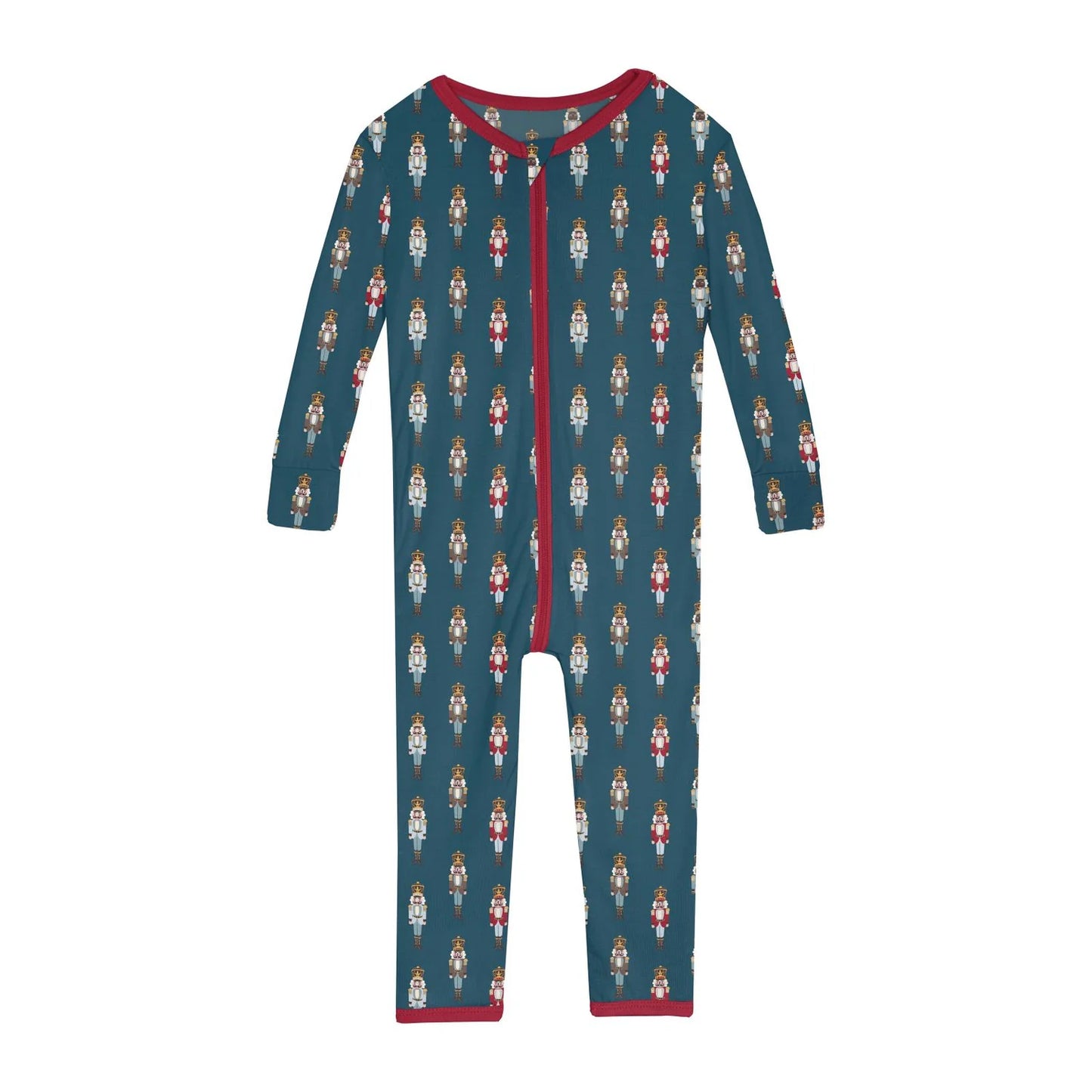 Print Convertible Sleeper with Zipper in Peacock Nutcrackers