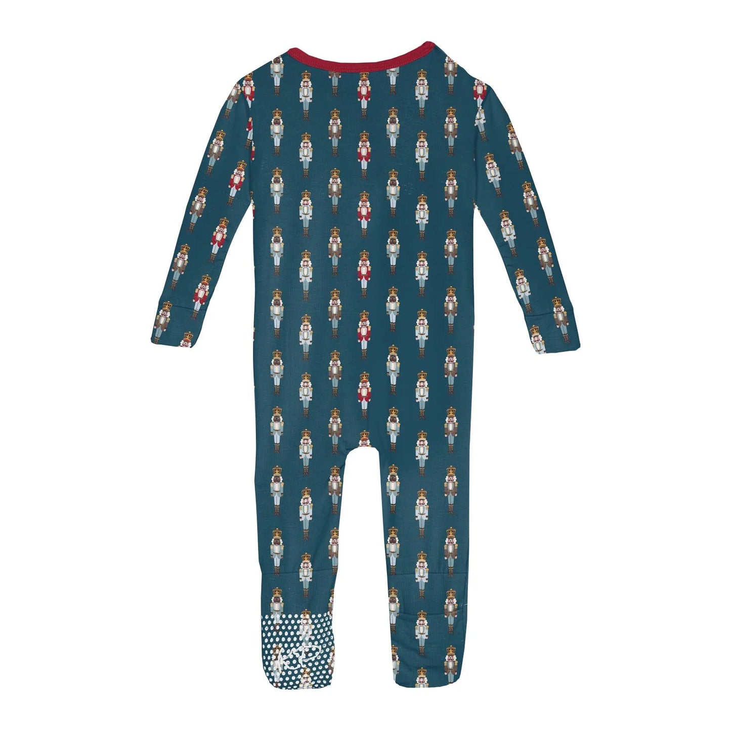 Print Convertible Sleeper with Zipper in Peacock Nutcrackers