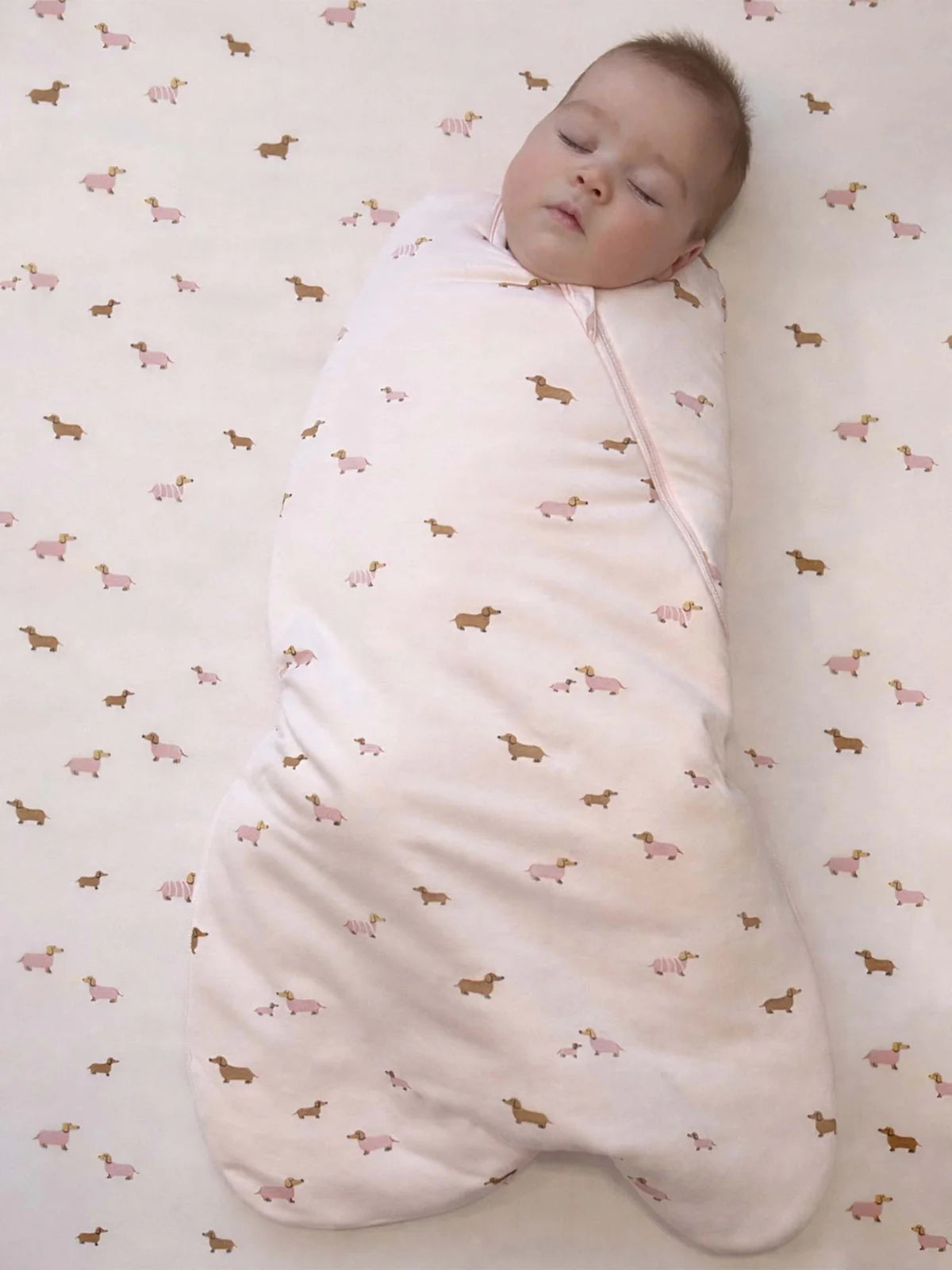 Gunamuna Bamboo Swaddle Sleep Bag 1.0 Tog Girl Dog