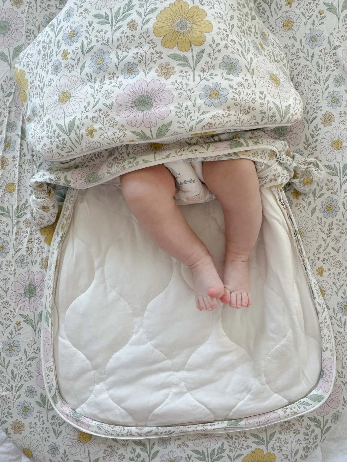 Gunamuna Bamboo Swaddle Sleep Bag 1.0 Tog Wildflower