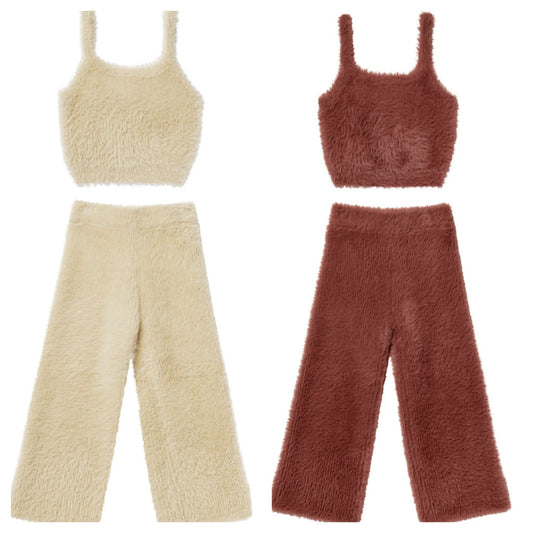 Fuzzy Knit Lounge Set