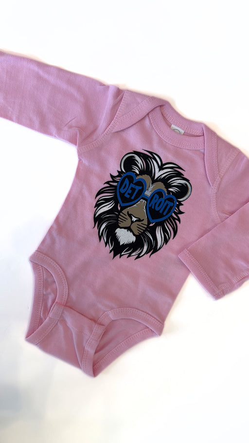Detroit Lion Onesie Pink
