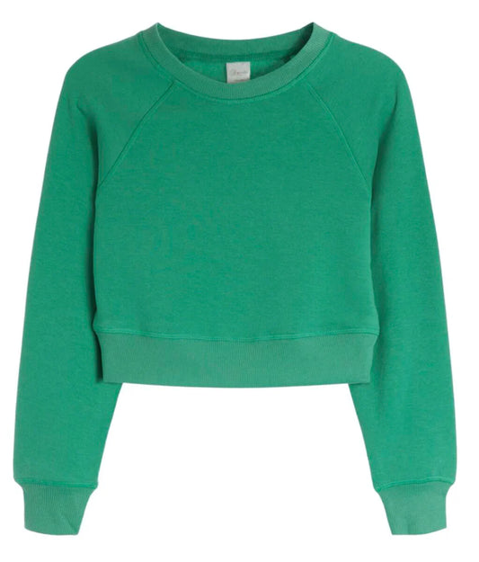 Green Soft Cloud Crewneck Top