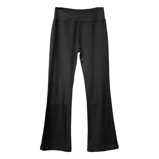 Black Brush Poly Flare Bottom Legging