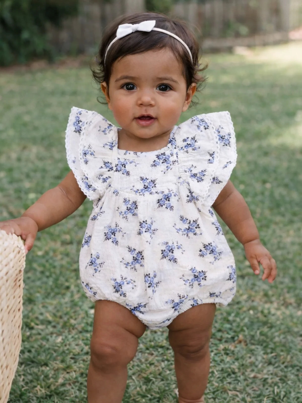 Belle Rosette Dot V-Neck Bubble