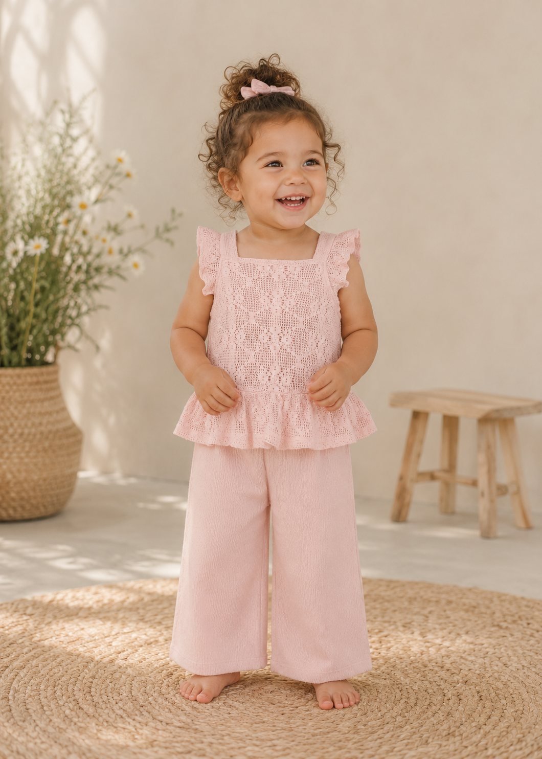 Peony Crochet Pants and Top Set