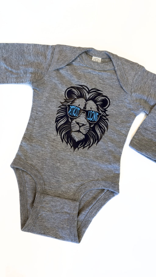 Detroit Lion Onesie Grey