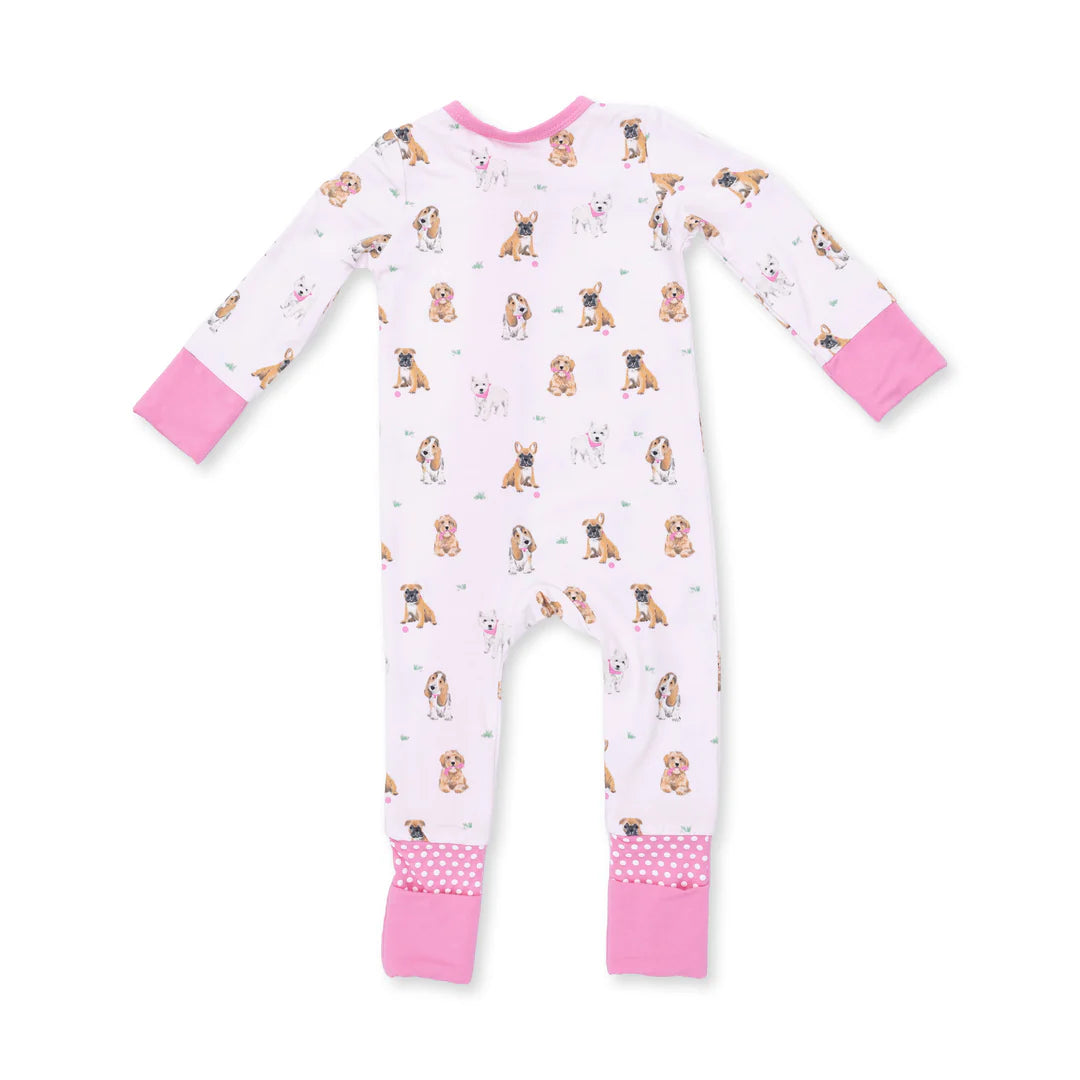 Bestie Dogs Pink Convertible Romper