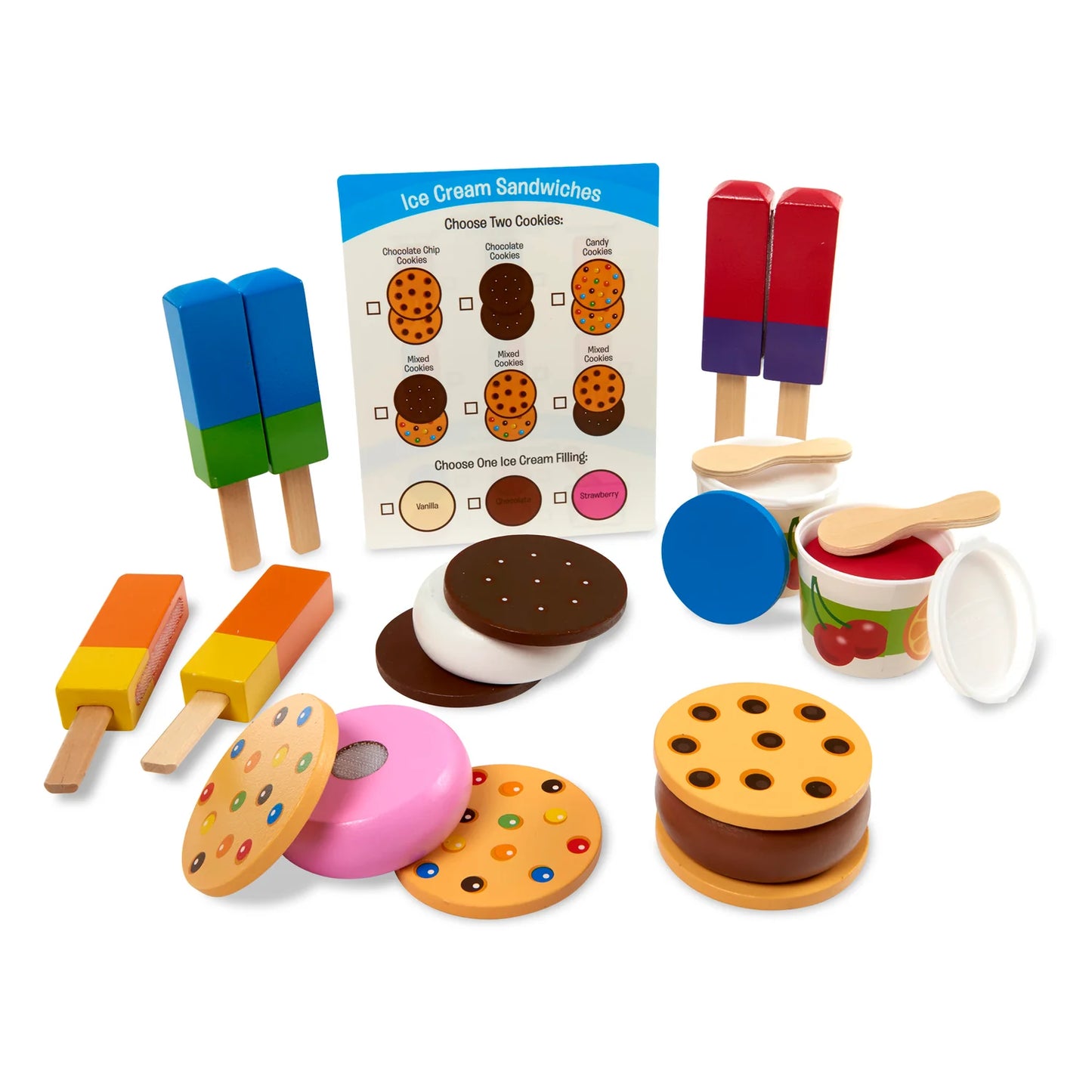 Wooden Frozen Treats Ice Cream Play Set