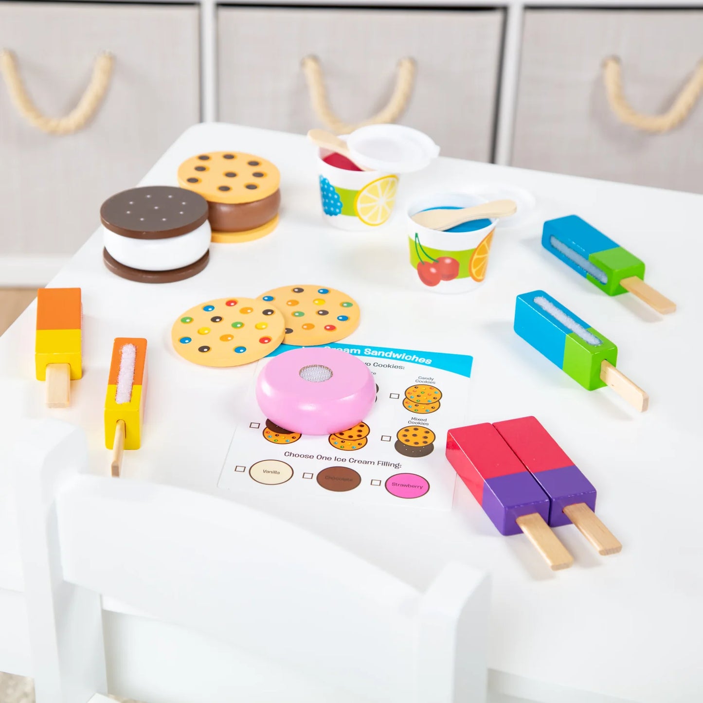 Wooden Frozen Treats Ice Cream Play Set