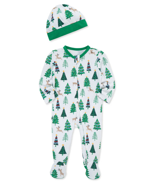 Trees Footie & Hat Set