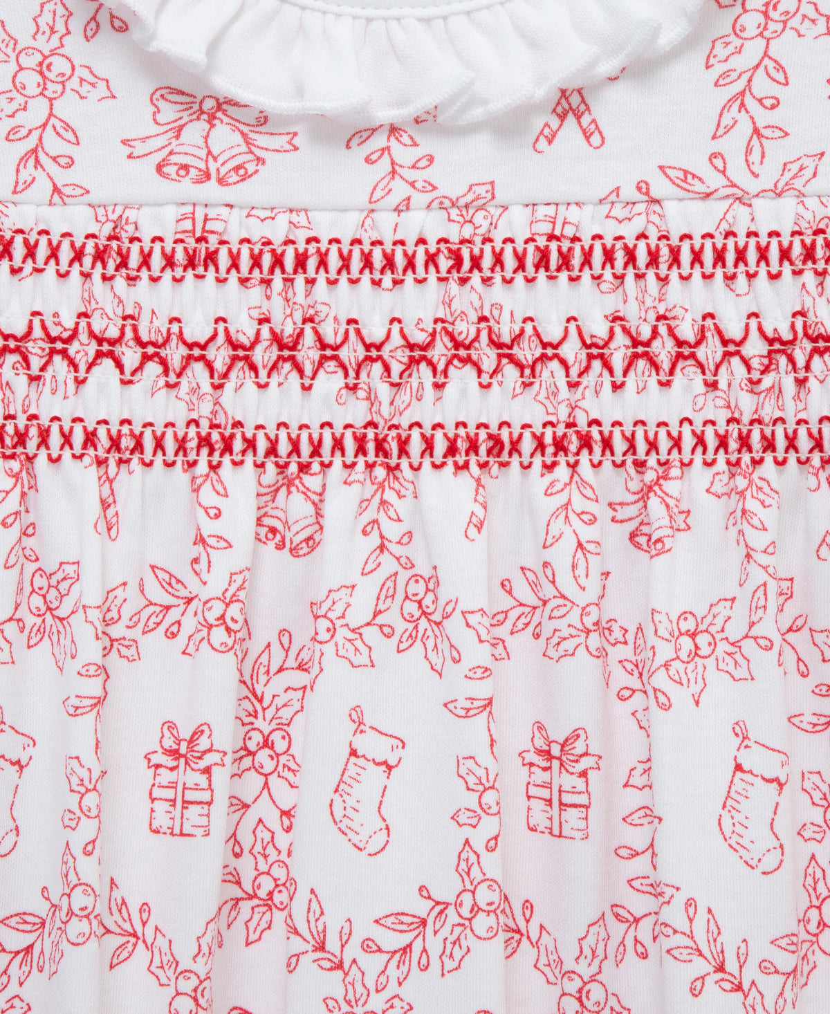 Festive Toile Footie & Headband