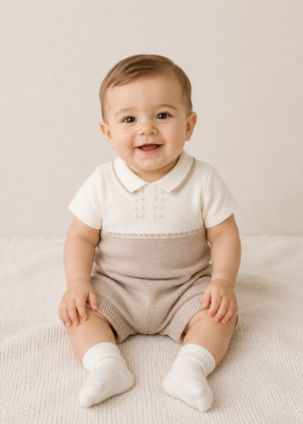 Knit Collared Romper