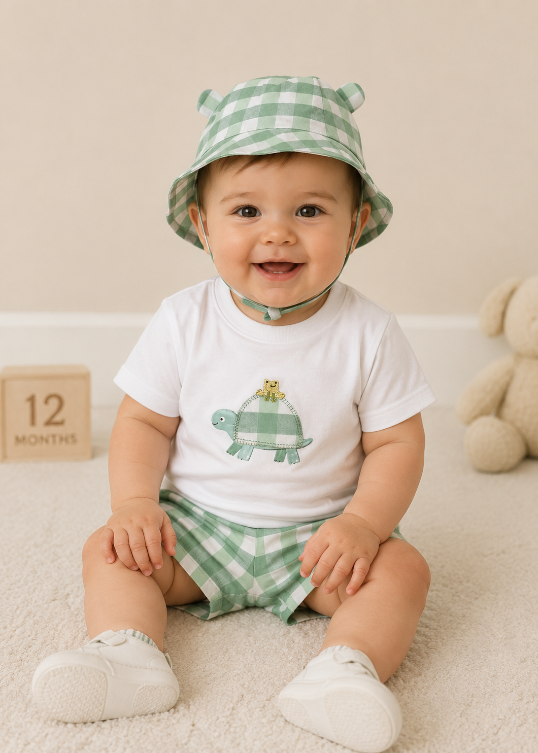 Turtle Short Set With Hat