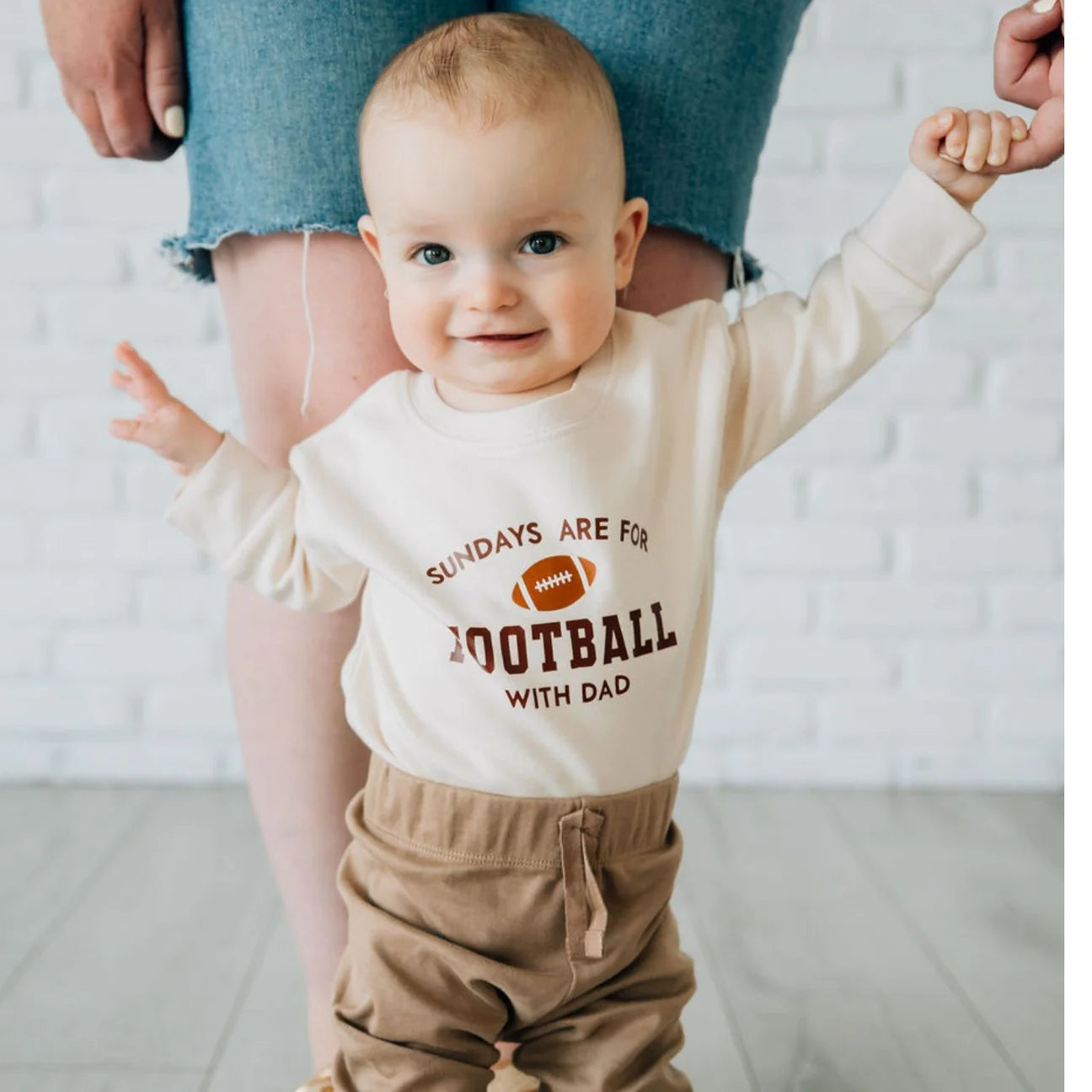 Sundays Are For Football Long Sleeve Romper