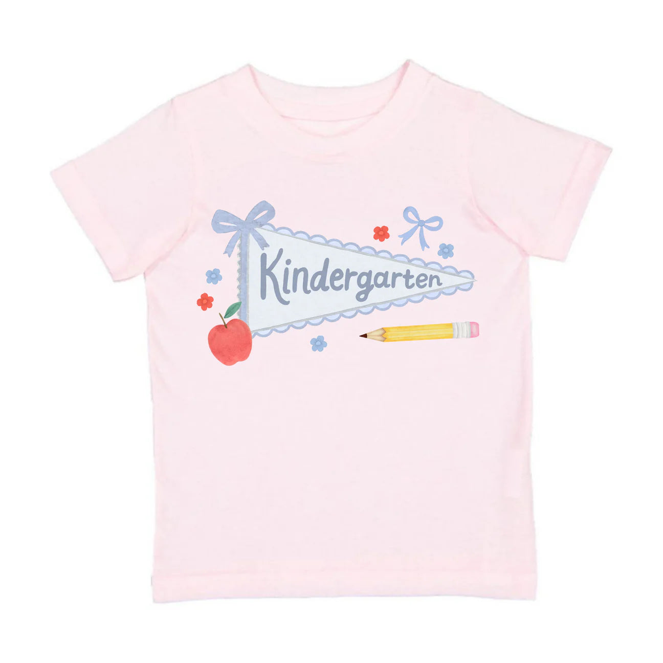 Kindergarten Bow Pennant Short Sleeve T-Shirt